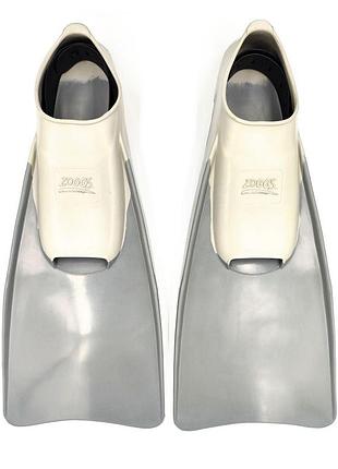 Ласты для плавания zoggs long blade rubber длинные резиновые для бассейна и сноркелинга 47-48 (стопа 28 см) серый (465213.gysi.12-