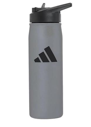Бутылка для воды adidas 0.6 л, металева, bpa free, сіра (kc6413)