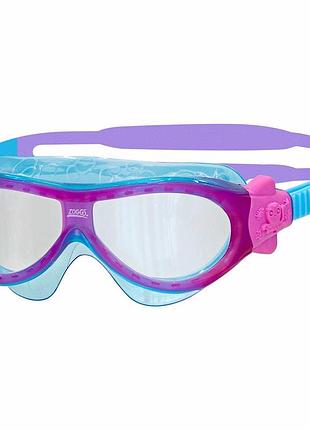 Очки-маска для плавания детские zoggs phantom kids mask 2–8 лет anti-fog uv защита ,фиолетово-голубой (300550.publclr)