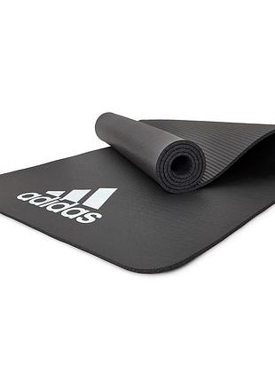 Коврик для фитнеса и йоги adidas, противоскользящий, nbr, 173×61×0.7 см, серый (admt-11014gr)