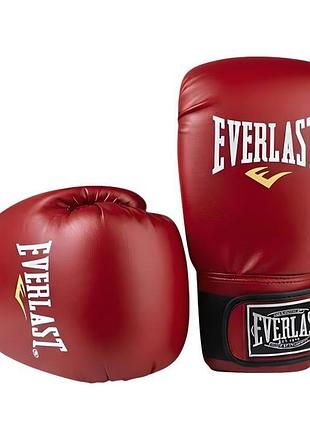 Боксерские перчатки everlast 6 унций, унисекс, для начинающих и подростков, красный (ef-0370-6-r)