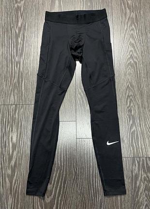 Nike pro чоловічі компресійні спортивні тайтси бігові лосіни штани s