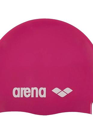 Шапочка для плавання arena classic silicone (91662-091) силіконова,фуксія