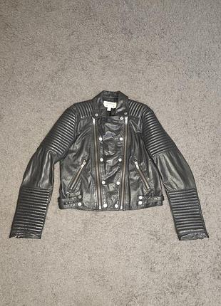 Женская кожаная куртка косуха mango (коллекция leather casual wear)