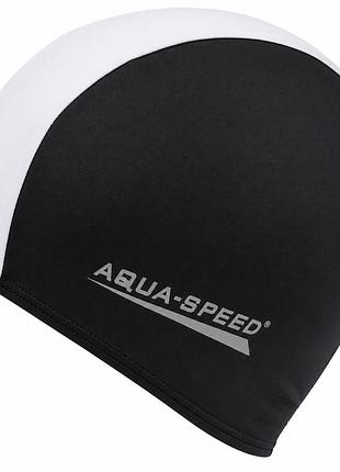 Шапочка для плавання aqua speed доросла, з поліуретану, синя, універсальний розмір osfm (091-57)
