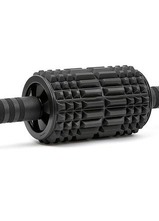 Ролик для пресса adidas ab roller + пенопластовый валик – 2 в 1 для кора, массажа и восстановления (adac-11405)
