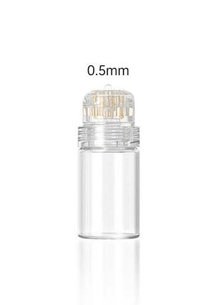 Флакон ємність для мезококтелю hydra 64pin titanium micro needle для ін'єкцій оргскло 64 голки 0.5 мм
