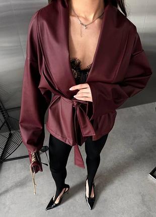 Шкіряний піджак oversize