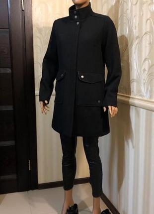 Демисезонное утепленное пальто - смесовая шерсть, garcia jeans (италия), размер l6 фото