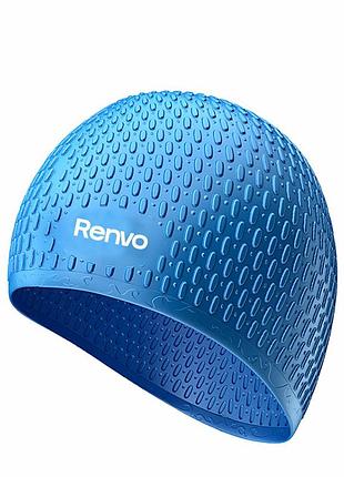 Шапочка для плавання renvo garda, доросла, синя, 12+, універсальний розмір (osfm) (2sc1201-04)