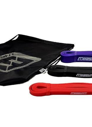 Еспандер-петля easyfit ef-2453s, латекс, набір 3 шт., опір 2-45 кг — для фітнесу та кросфіту
