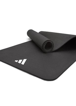 Коврик для фитнеса и йоги adidas, противоскользящий, ева, 176×61×0.8 см, черный (adyg-10100bk)