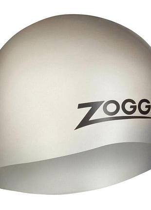 Шапочка для плавания zoggs easy-fit silicone cap силиконовая для длинных волос, серый (465003.si)