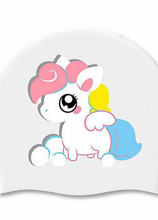 Детская шапочка для плавания renvo lima pony jr, белая, 6-12 лет, универсальный размер (osfm) (1sc520-03)