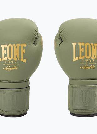 Боксерские перчатки leone mono, хаки, pu, 10 унций (283 г) для спортсменов от 8 лет и до 60 кг. (500119)