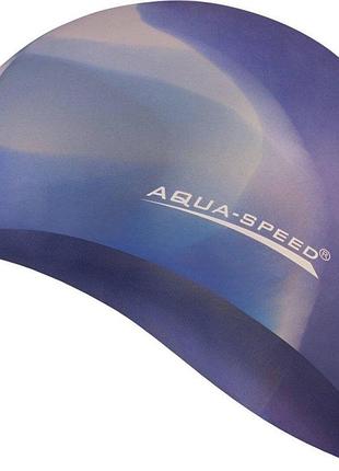 Шапочка для плавання aqua speed bunt, силіконова, різнокольорова, універсальний розмір osfm (113-85)