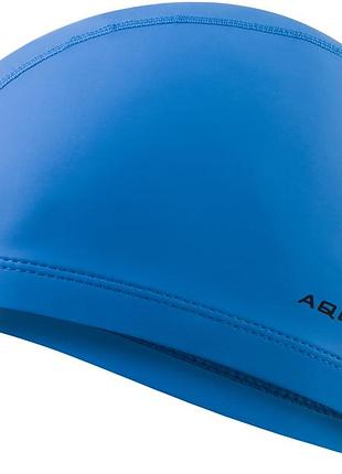 Шапочка для плавання aqua speed profi, доросла, з поліуретану, блакитна, універсальний розмір osfm (090-01)