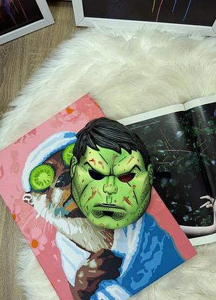 Карнавальна маска халка (marvel hulk) дитяча пластикова