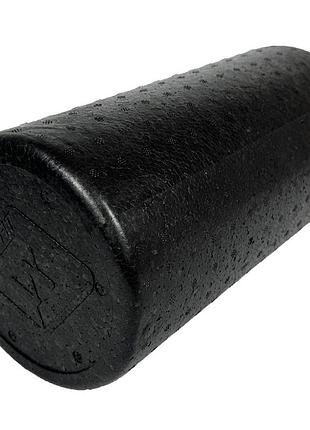 Массажный ролик easyfit ef-2035, epp-пена, чёрный, 30×14.5 см - для йоги, фитнеса, реабилитации
