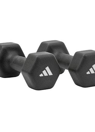 Гантели adidas hex neoprene dumbbell 2шт.*3 кг. (пара), шестигранная гантель с неопреновым покрытием (adwt-11403-nl)