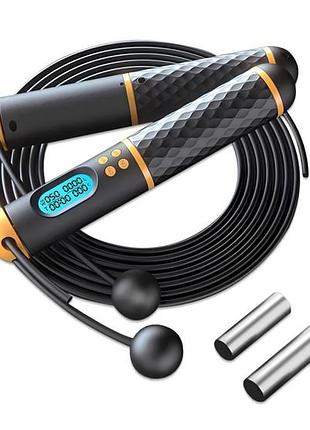 Розумна скакалка (бездротова) з лічильником easyfit smartrope ef-1908-by (з обважнювачами) 3 м