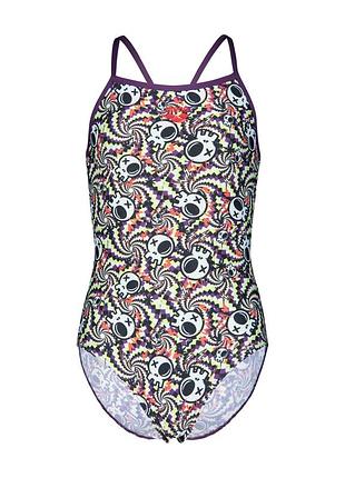 Купальник для дівчат arena fun skulls swimsuit light drop (upf 50+) 164 см мультиколор (010284-590-164)