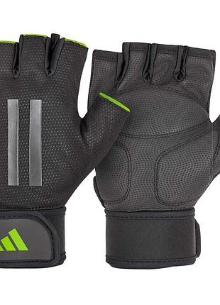 Перчатки для тренировок adidas elite, m (обхват 20-21.5 см), дышащие, черные, для фитнеса и спорта (adgb-14254)