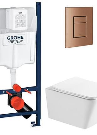 Комплект унитаз с крышкой insana jordan trn hl + инсталляция grohe rapid sl 4в1 (3884000g/38732dl0)