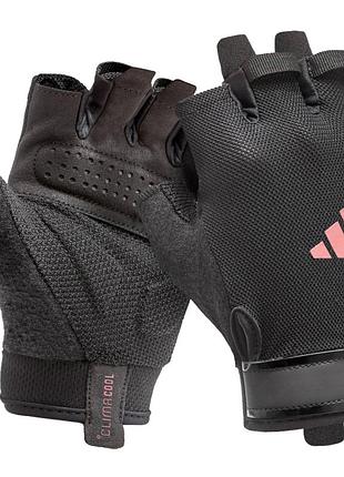 Рукавички для тренувань adidas essential, xs (обхват 18-19 см), дихаючі, чорні, для фітнесу та спорту (adgb-15000pk)