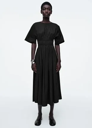 Сукня cos gathered open-back midi dress / 34
