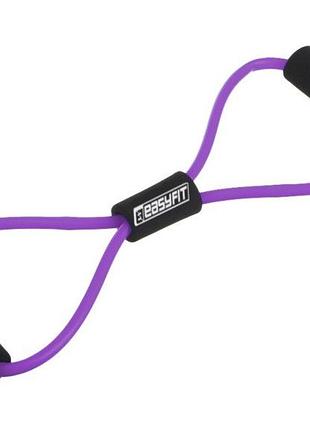 Трубчатый эспандер (восьмерка) easyfit ef-3947-v для тренировок и реабилитации фиолетовый