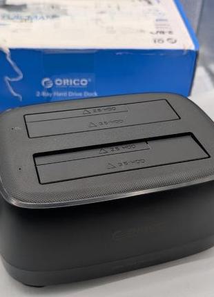 Док-станция orico 6228us3-c для двух жестких дисков hdd или ssd
