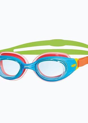 Очки для плавания детские zoggs little sonic air 0-6 лет, антифог, uv-защита, для бассейна голубо-зеленый (461418.blortbl)