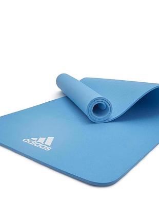 Килимок для фітнесу та йоги adidas, протиковзкий, ева, 176×61×0.8 см, блакитний (adyg-10100gb)