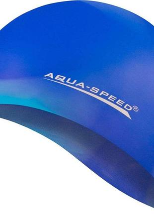 Шапочка для плавання aqua speed bunt, силіконова, різнокольорова, універсальний розмір osfm (113-79)