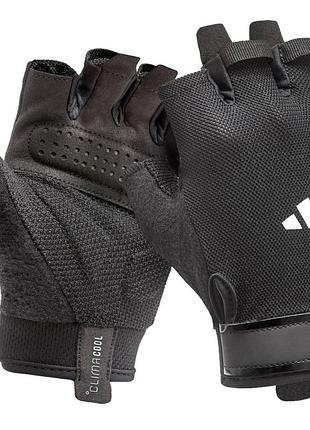Рукавички для тренувань adidas essential, xl (обхват 23-24.5 см), дихаючі, чорні, для фітнесу та спорту (adgb-15004wh)