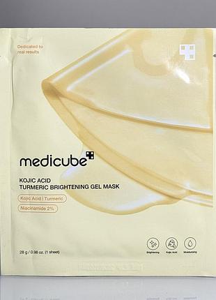 Освітлювальна гідрогелева маска з койєвою кислотою та куркумою medicube kojic acid turmeric brightening gel mask (28 g)