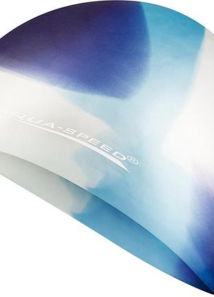 Шапочка для плавання aqua speed bunt, силіконова, різнокольорова, універсальний розмір osfm (113-96)