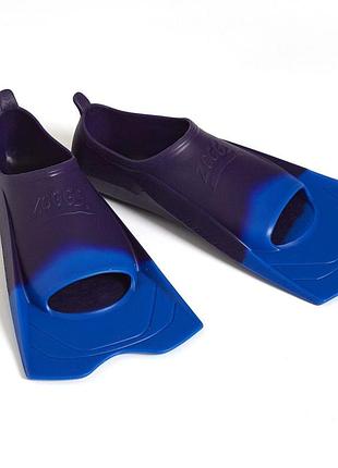 Ласты для плавания zoggs ultra blue тренировочные короткие силиконовые ласты для бассейна 30/32 (19 см) фиолетовый,синий (311388)