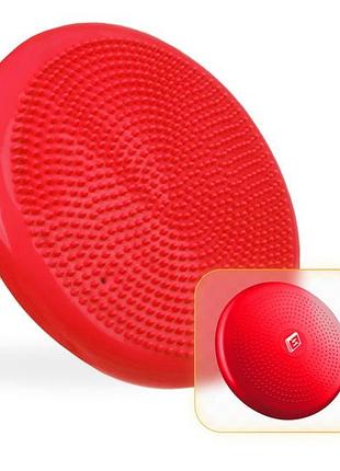 Балансувальна масажна подушка easyfit ef-1840-r червона, ø33 см – для реабілітації та тренувань