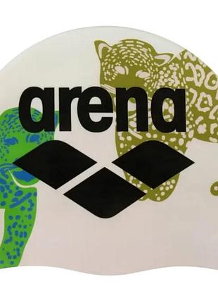 Шапочка для плавання arena hd cap (005572-245) силіконова,унісекс,білий,print