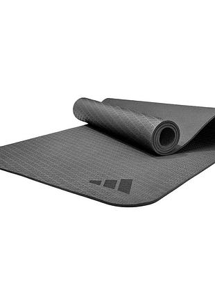 Килимок для фітнесу та йоги adidas, протиковзкий, eva+tpe, 183×61×0.6 см, чорний (adyg-10002bk)