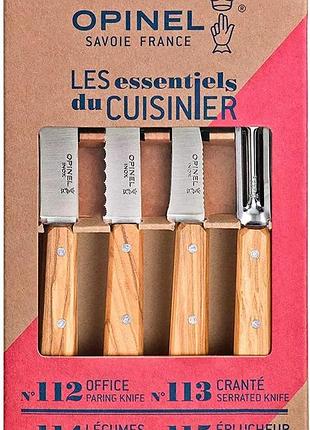 Набор ножей opinel les essentiels olive vri inox