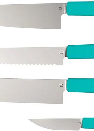 Набор кухонных ножей butterfork purest set turquoise green