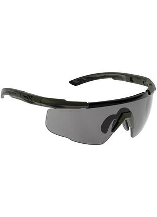 Очки баллистические wiley x saber advanced. 3 линзы (grey/clear/rust) od green