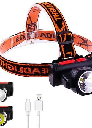 Фонарик налобный bailong bl-2001 аккумуляторный фонарик ∙ usb зарядка