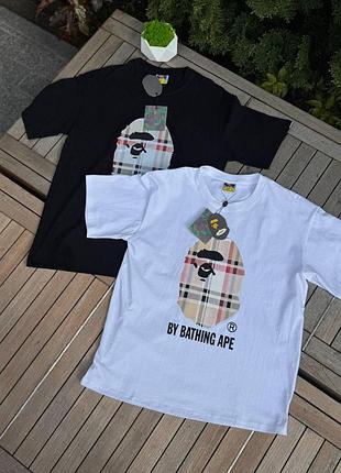 Футболка bape (a bathing ape) белая стильная мужская/бейп футболка белая/моловательная футболка белая бейп s
