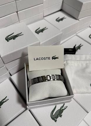 Браслет lacoste | лакоста браслет из нержавеющей стали серебристый мужской чоловічий