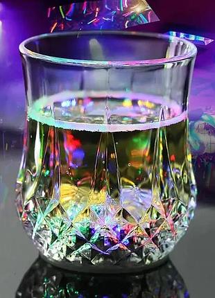 Склянка sunroz inductive rainbow color cup з led підсвічуванням для напоїв 200 мл top shop ua_