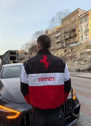 Ветровка ferrari racing team premium | motorsport куртка в стиле formula xl